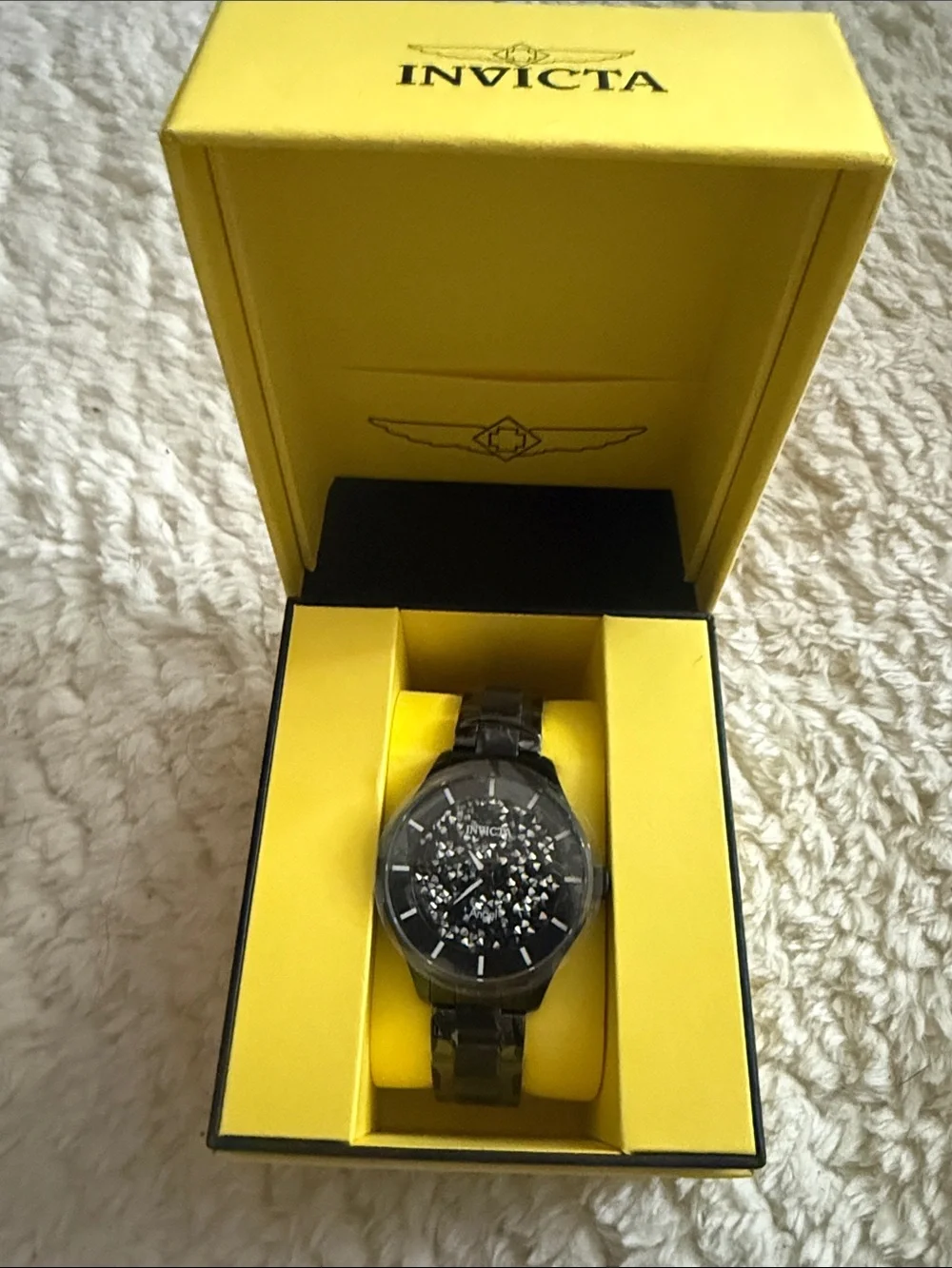 Invicta Black Crystal Dial Bracelet Watch